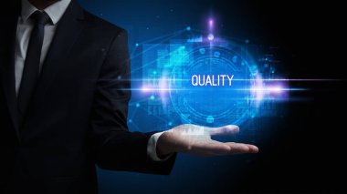 İnsan el ele tutuşması dijital teknoloji kavramı