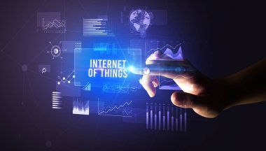 Dijital tuşa basma, modern teknoloji kavramı