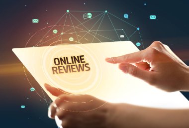 fütüristik tablet, sosyal medya kavramı