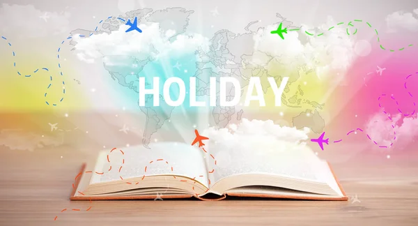 Open book, vacation concept — Stock Photo, Image