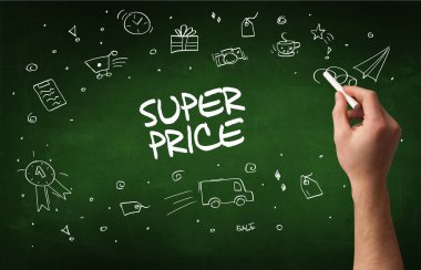 El çizimi çevrimiçi alışveriş kavramı