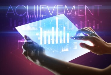 El ele tutuşmak fütüristik, iş kavramı