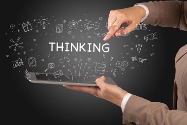 Dokunmatik ekran, sosyal medya konseptine yakın çekim