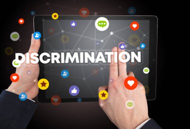 Dokunmatik ekran, sosyal medya konseptine yakın çekim