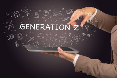 Dokunmatik ekran, sosyal medya konseptine yakın çekim