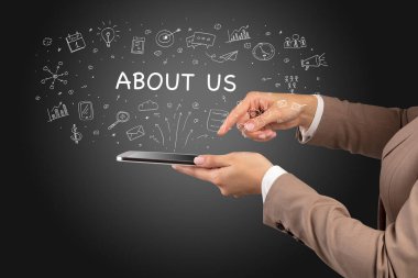 Dokunmatik ekran, sosyal medya konseptine yakın çekim