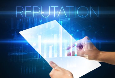 El ele tutuşmak fütüristik, iş kavramı