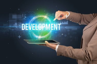 Dokunmatik ekran yakın plan, yeni teknoloji konsepti