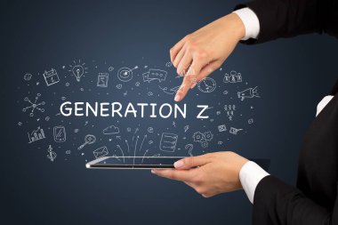 Dokunmatik ekran, sosyal medya konseptine yakın çekim