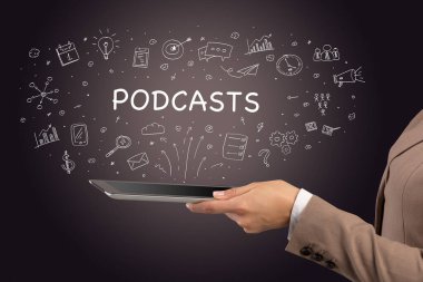 Dokunmatik ekran, sosyal medya konseptine yakın çekim