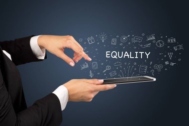 Dokunmatik ekran, sosyal medya konseptine yakın çekim