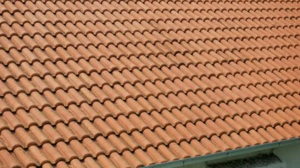 Orange clay tiles on the roofs of houses — Stock Footage Orange clay tiles on the roofs of houses Stock Video