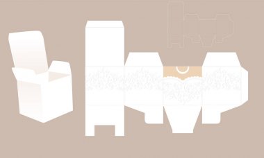 Zarif gelin elbise dantel ile. Düğün elbise kutusu