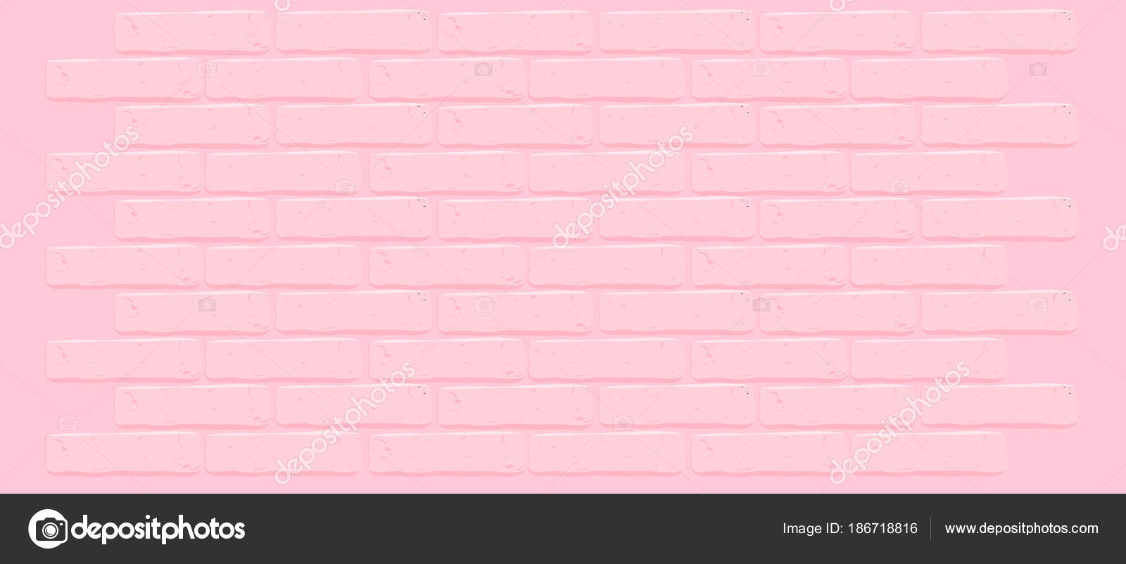 Pink Brick Wall Texture Cracked Empty Background Grunge Sweet ...