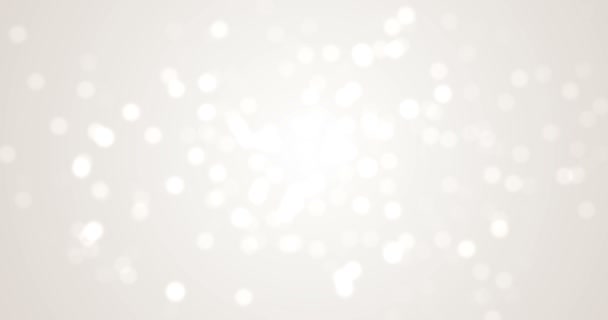 Branco Abstrato Borrado Fundo Natal Looping Sem Costura Luzes Animadas — Vídeo de Stock
