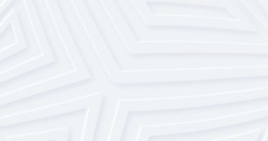  Yumuşak beyaz neumorfizm 3d animasyon arkaplan. Boş asgari evrensel kusursuz döngülü animasyon. Hareketli çizgiler. Bilim, web sitesi, sağlık, mağaza, sosyal medya, doğum günü, düğün için dinamik boş BG