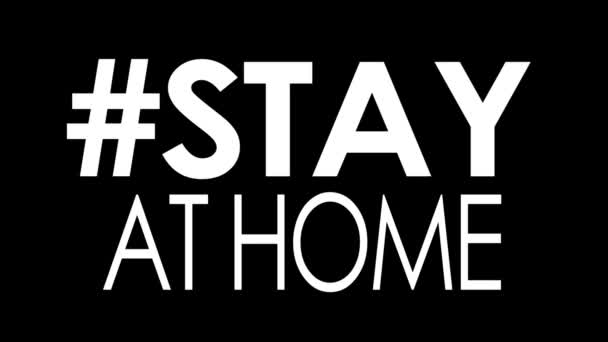 Animated Banner Stay Home Lives Stop Covid Corona Virus Retro — Stock Video