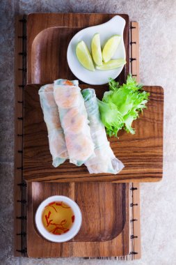 Vietnamca pirinç kağıt rulolar