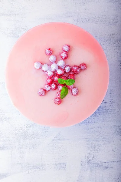 Jogurt tvarohový dort — Stock fotografie