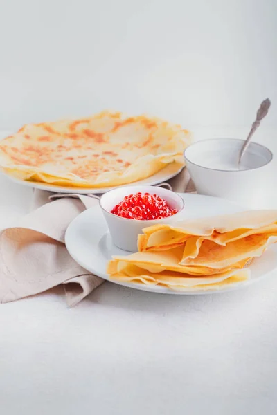 Caviar and crepes — Stock Photo, Image