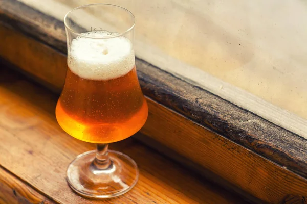 Höstens öl glas — Stockfoto