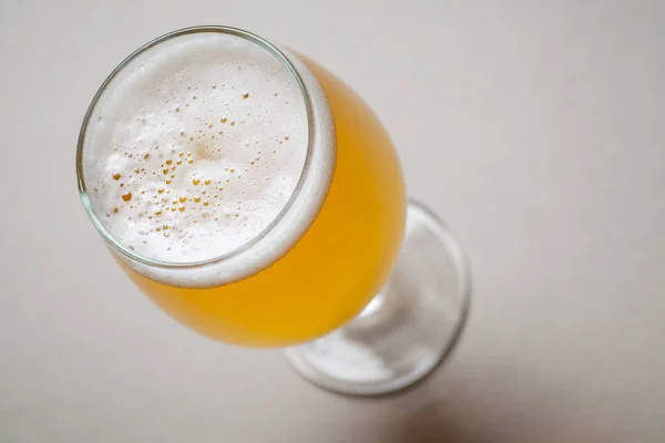 Light beer on gray — Stock Photo, Image