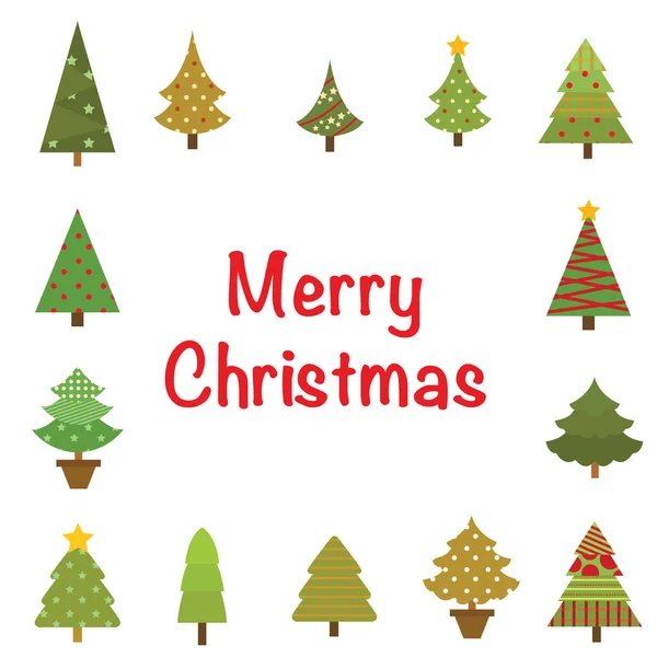 Christmas tree greeting card for christmas occasion — Stock Vector