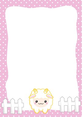 Kırtasiye ve davetiye tasarımı için hayvan koyun not defteri