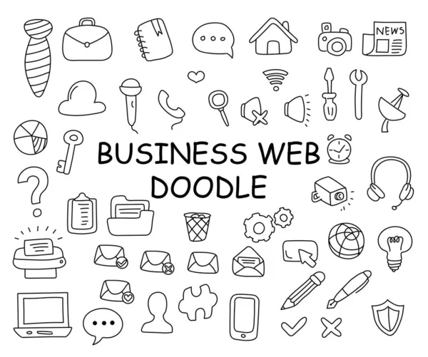 Biznes Web Doodle Clip Sztuka Ilustracje Stockowe bez tantiem