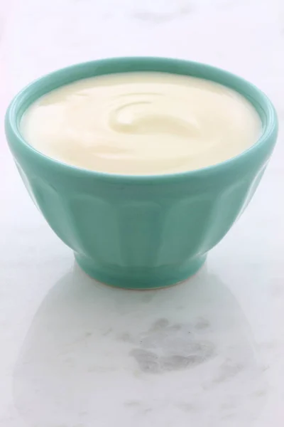 Fresh plain yogurt — Stock Photo, Image