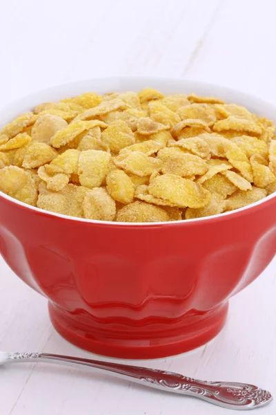 Gesunde Cornflakes Frühstück — Stockfoto