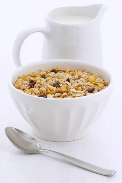 Heerlijke muesli ontbijt — Stockfoto