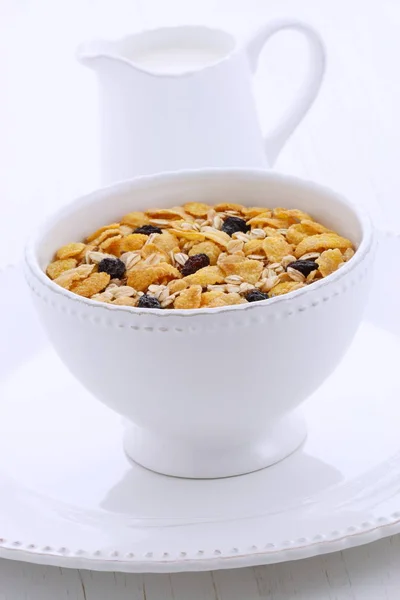 Delicious organic muesli cereal — Stock Photo, Image