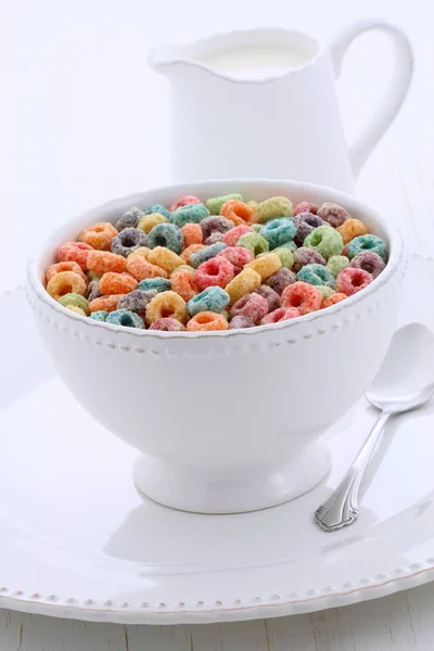 Delicious kids cereal loops — Stock Photo, Image