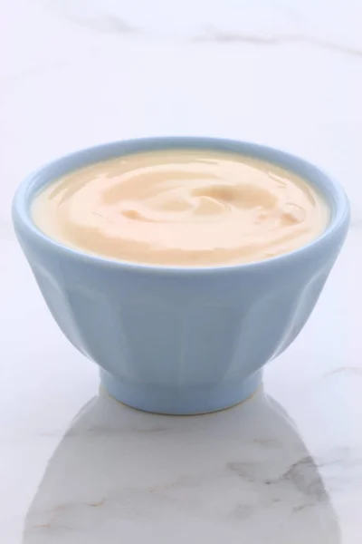 Plain french style yogurt — Stock Photo, Image