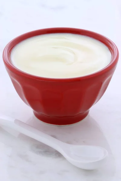 新鲜的纯酸奶 — 图库照片