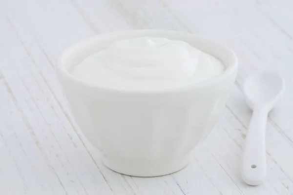 Yogurt greco normale — Foto Stock