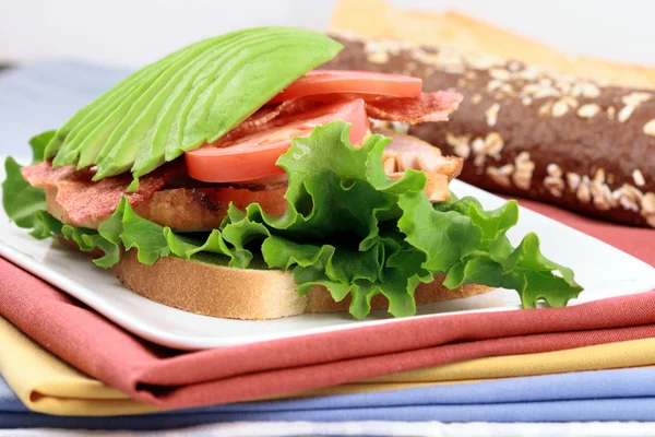 Turkey breast open face sandwich — Stock Photo, Image