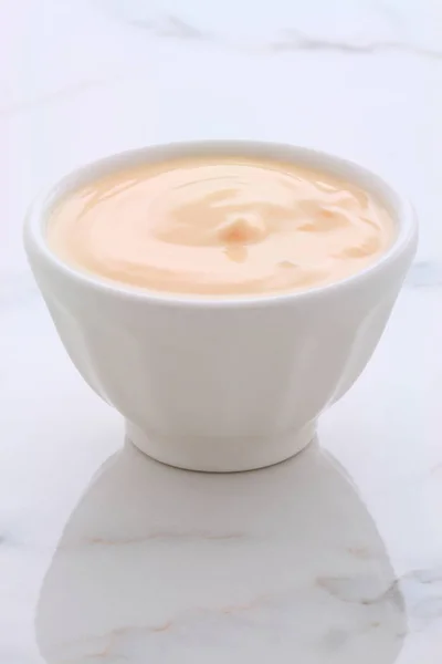 Zwykły francuski styl jogurt — Zdjęcie stockowe