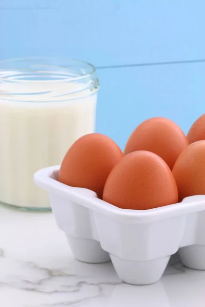 Heavy cream and whole eggs