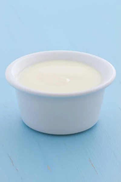 Puchar Pyszne Pożywne Zdrowe Świeże Jogurtu Styl Retro Vintage — Zdjęcie stockowe