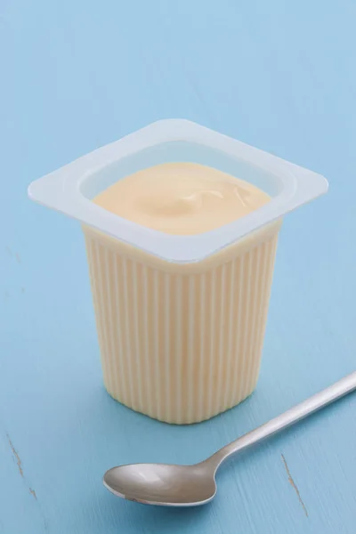 Fresh commercial yogurt — Stock Photo, Image