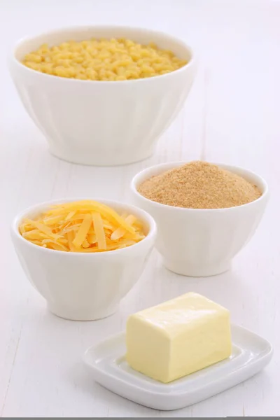 Ingredienti per maccheroni e formaggio . — Foto Stock