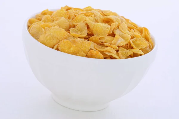 Płatki kukurydziane zdrowy śniadanie — Zdjęcie stockowe