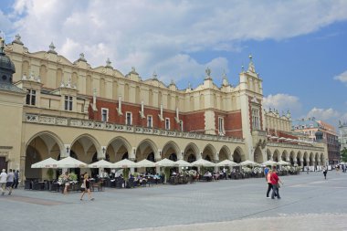 Krakow şehrinde Sukiennice buidning