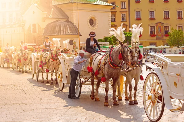 At arabası Krakow — Stok fotoğraf