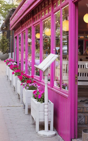 Fachada restaurante rosa —  Fotos de Stock