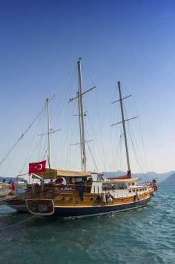 Marmaris 'te turistik gulet