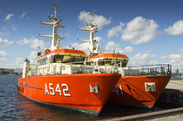 Two Danish royal navy ships — Stock Photo, Image