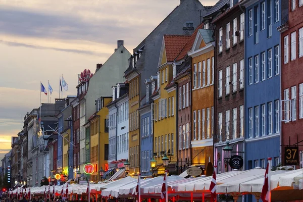 Färgglada byggnader i Köpenhamn — Stockfoto